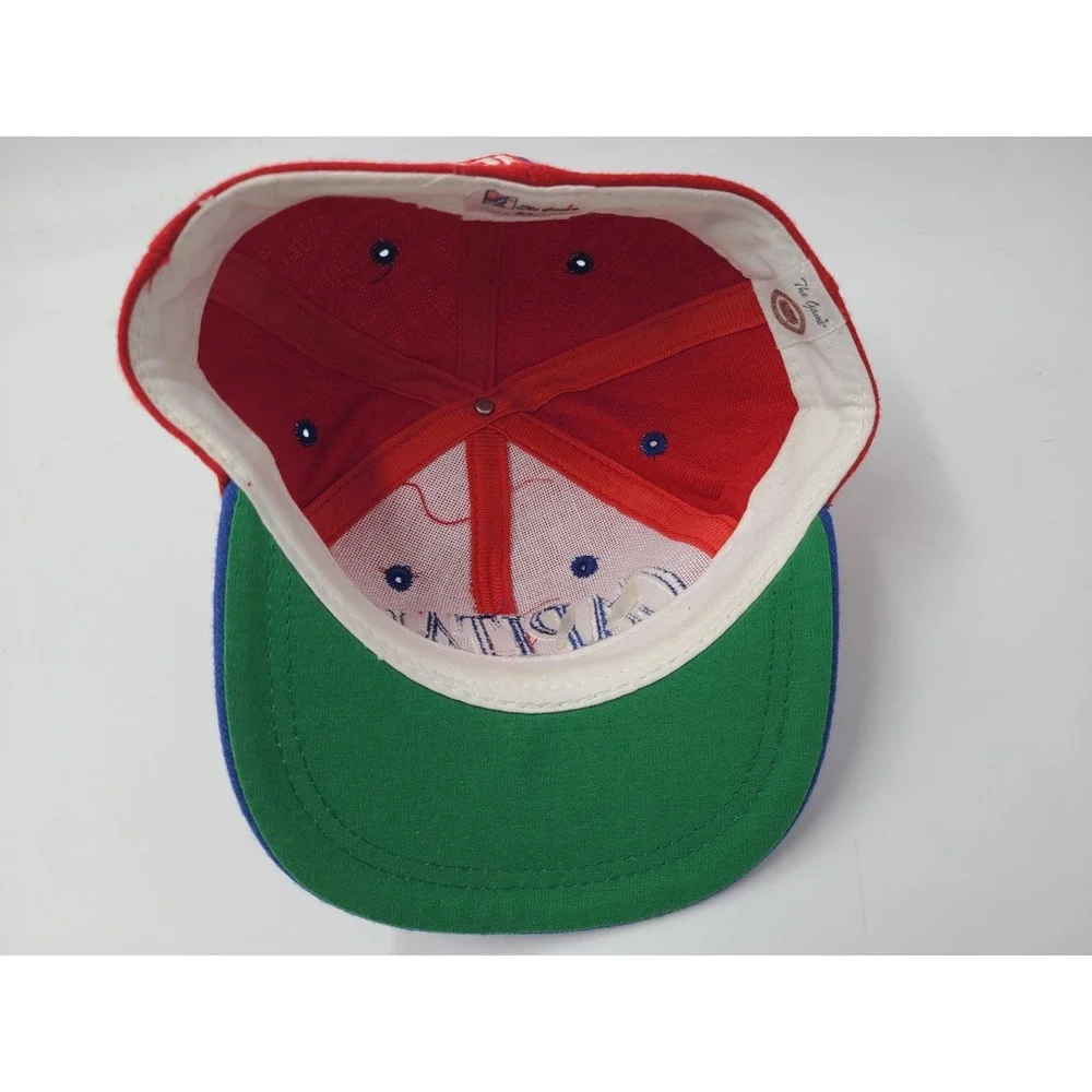 Vintage Washington Capitals The Game Fitted 6 1/2 Hat Cap Youth Boy NHL Red Blue